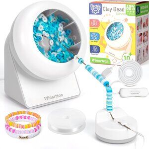 Clay Bead Spinner - Bead Spinner with 2 Reinforced Needles, Electric Bead Spinne